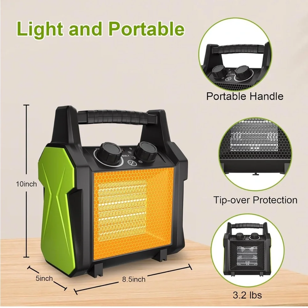 NWT Gardtech Heater Electric Space Heater With Overheat Protection 1500W - Picture 3 of 7